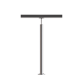 Pfosten Boden 42,4 Geländer Balkon Treppengeländer Steher Rundrohr Edelstahl V2A